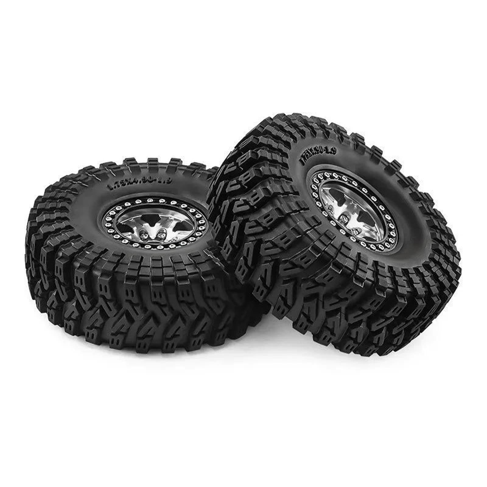 Pneumatici Ruote Beadlock Metallo 1,9" Esagonali 12Mm Per Axial Per Enduro