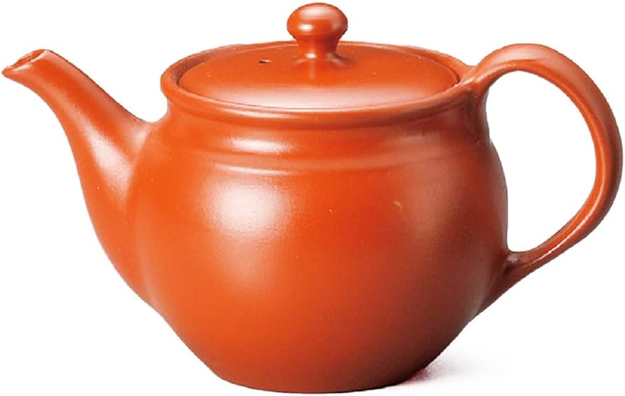 Amazon | 常滑焼 ティーポット 富仙作 朱泥ポットNO.1（かご網