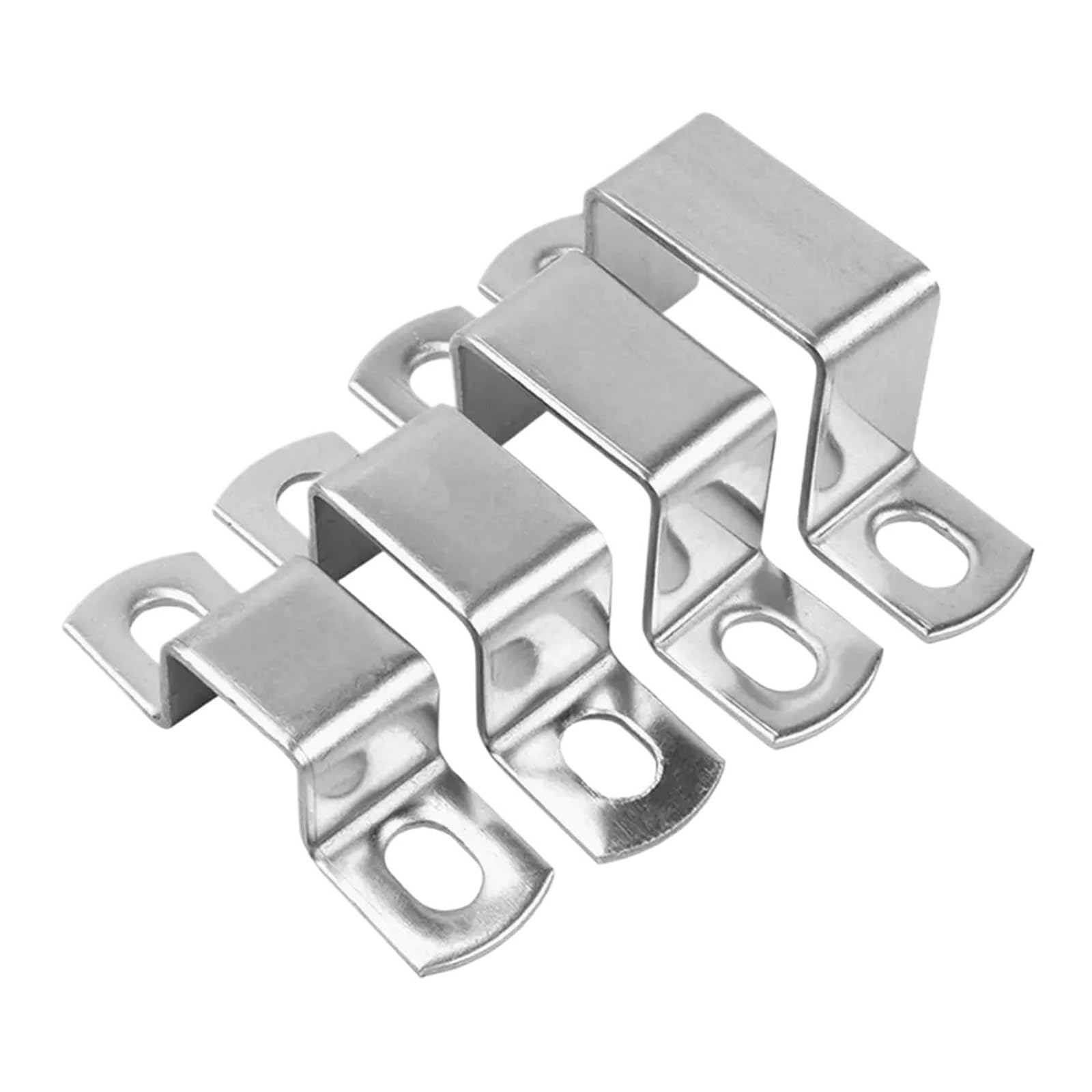 WEKONUMEX Square Pipe Clamp, Square Pipe Clamp M U Square Rectangle 304 Stainless 20x1.8mm 7-8mm Hole 10-60mm(45x45)