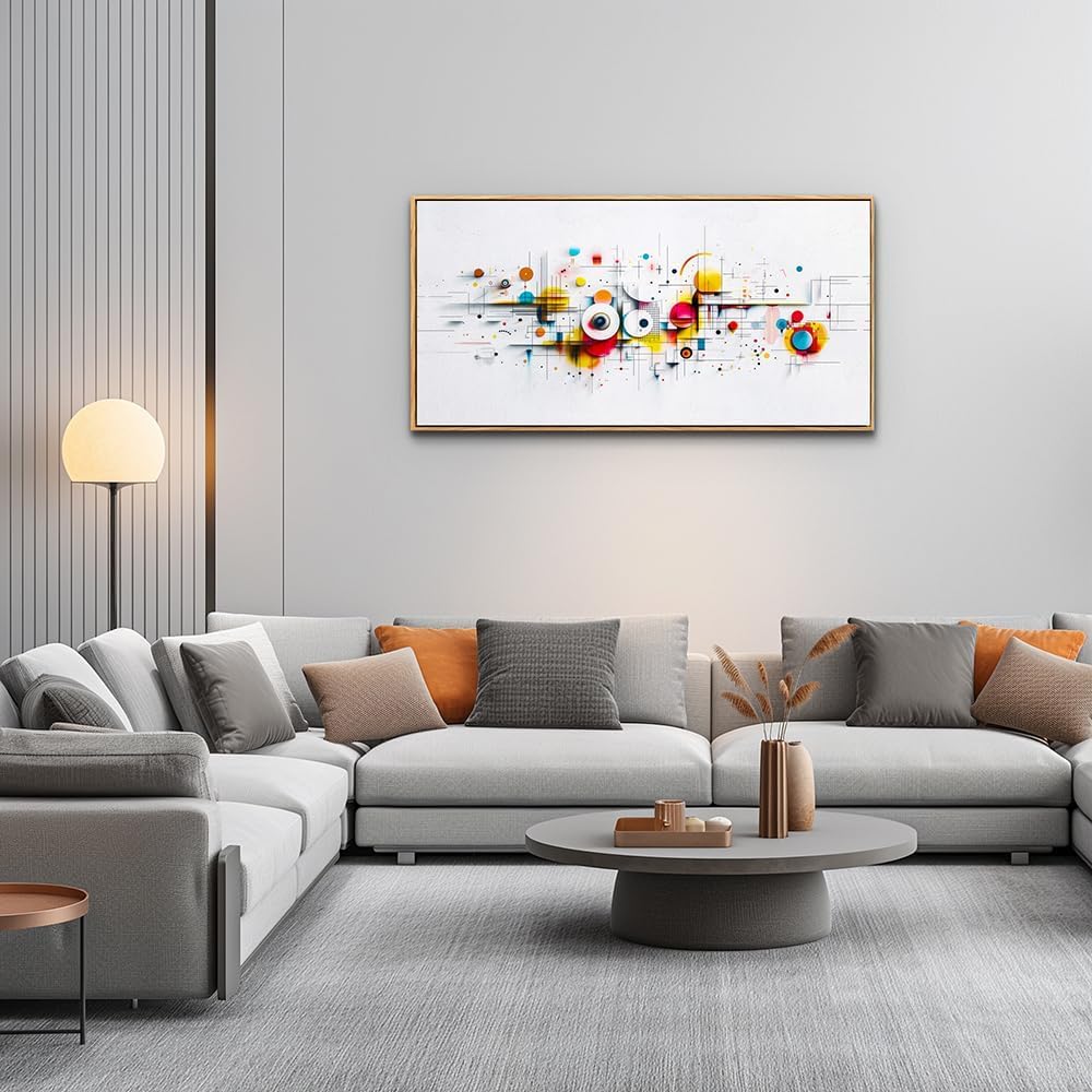 lianyibo Minimalistyczny styl boho geometryczne obrazy na płótnie druk artystyczny do salonu biura (65 x 130 cm/bez ramki)