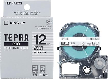 Amazon キングジム テープカートリッジ テプラpro 12mm St12k 透明 黒文字 文房具 オフィス用品 文房具 オフィス用品