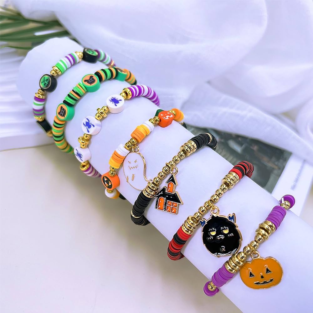 Halloween Bracelet Making Kit,Halloween Friendship Bracelet Jewelry Kit
