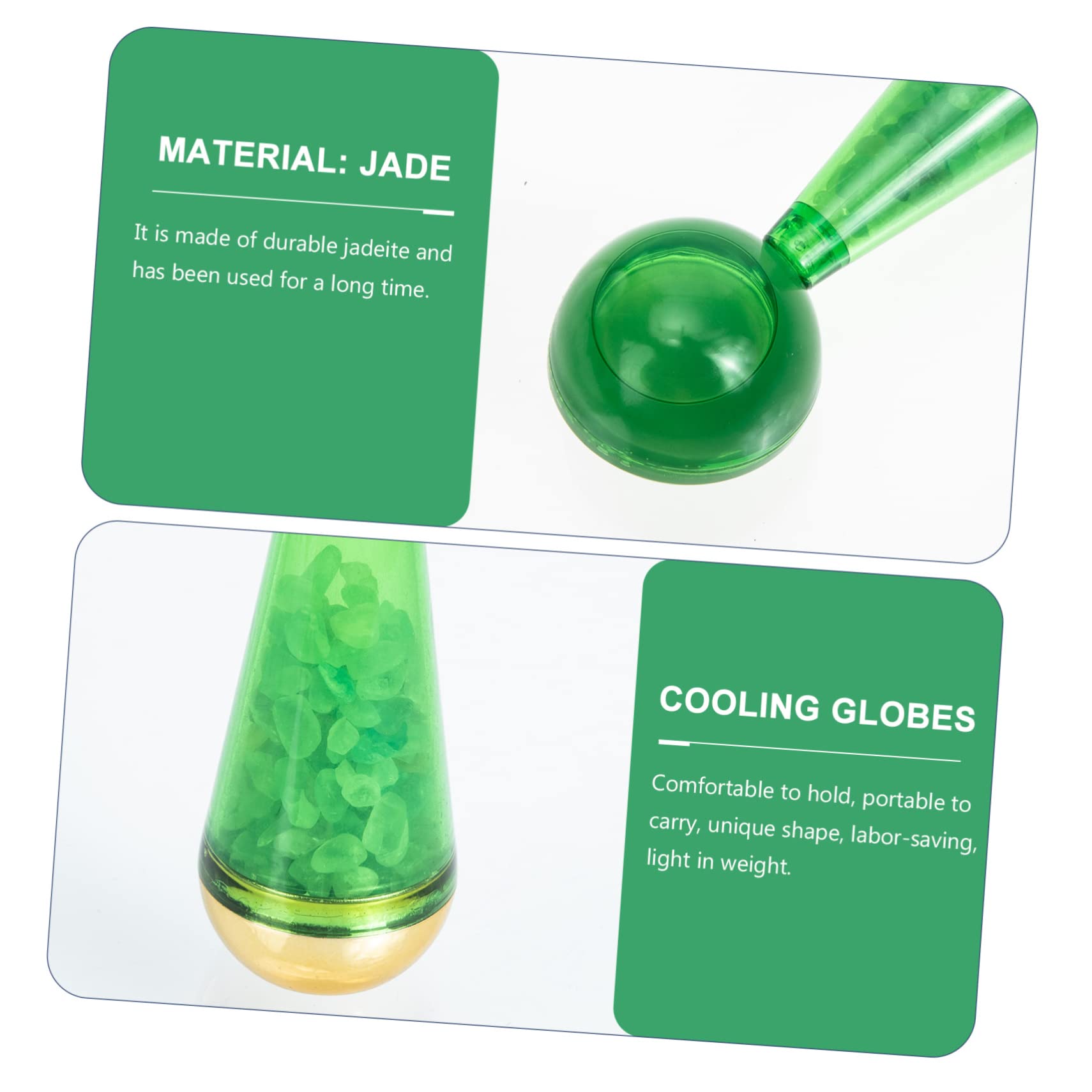 WOONEKY Jade Gesichtsroller zur Kühlung und Entspannung für Zuhause und Reisen