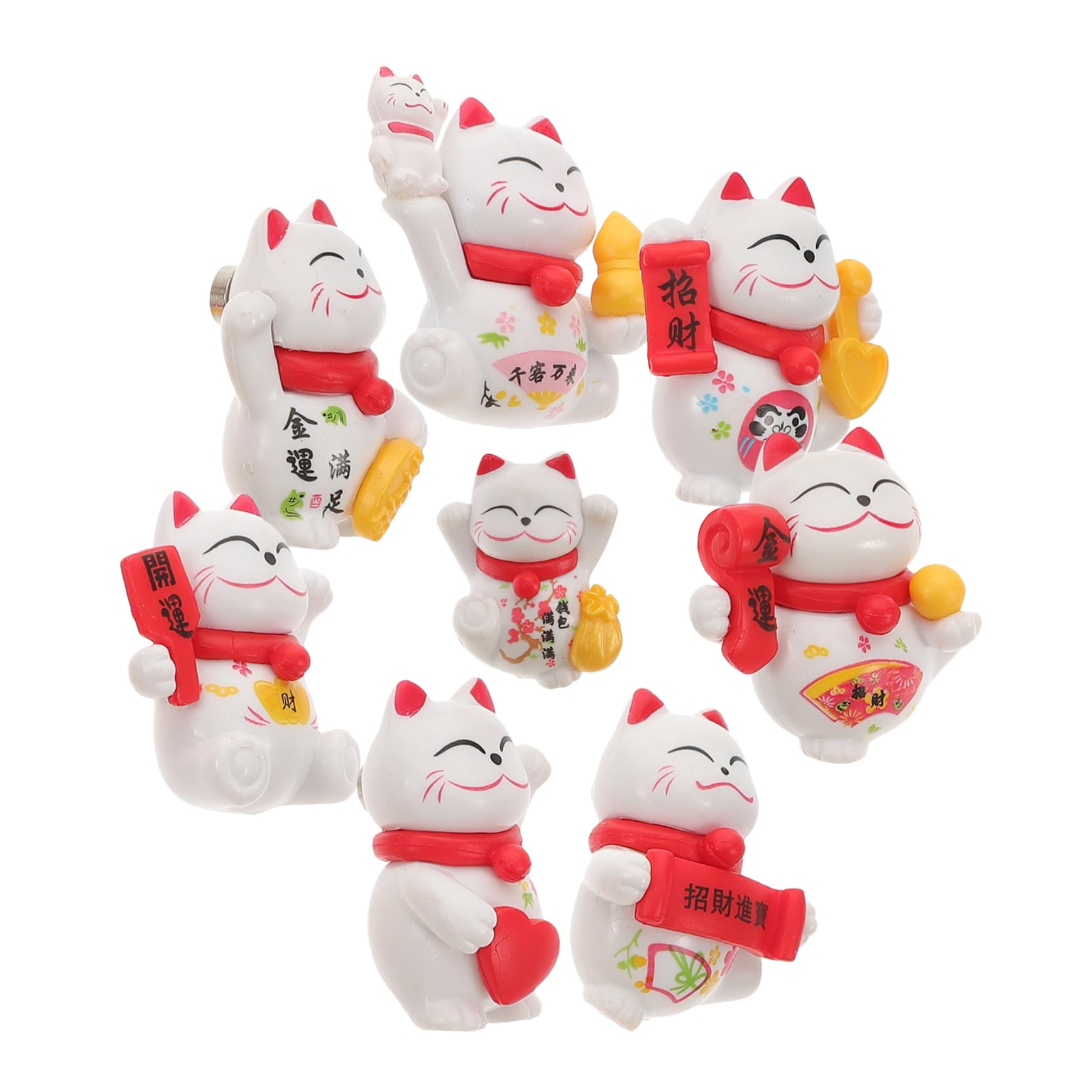 Cabilock 32 Pièces Aimant De Réfrigérateur Lucky Cat Réfrigérateur Aimants Aimant Lave-Vaisselle Aimants pour Le Frigo Aimants pour Armoire Stickers Bébé Stickers Résine