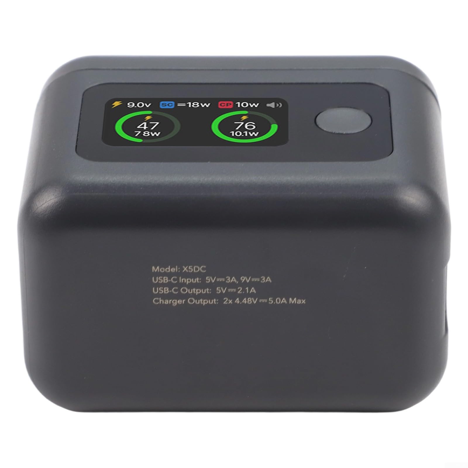 Estación de carga rápida con indicador LED para baterías Insta360 X5, 27 W, funda de carga inteligente con función bidireccional e indicador de estado en tiempo real, diseño compacto