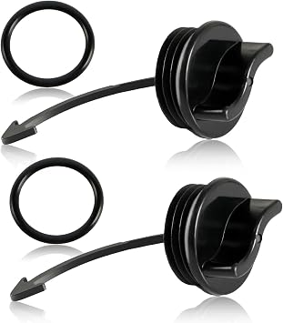 2PCS Drain Plug Cover Caps Compatible with Sea-Doo RXT GTI GTX GTS Wake 130 155 Spark 300 900 Replace# 292001320 292001352