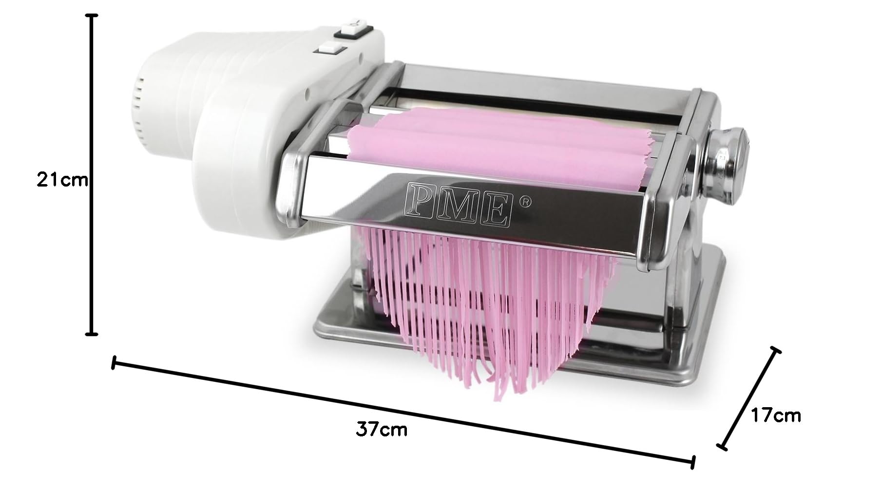 PME - Rouleau et coupoir pour pâte à sucre électrique PME pour décoration de gâteaux (Prise UE), Argent