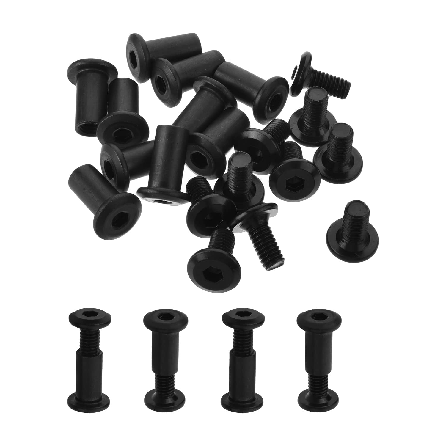 M6 Hex Drive Socket Cap Bolts Screws Kit - 35 Piece -13 M6 Hex Drive Socket Cap Bolts Screws Kit - 35 Piece -13