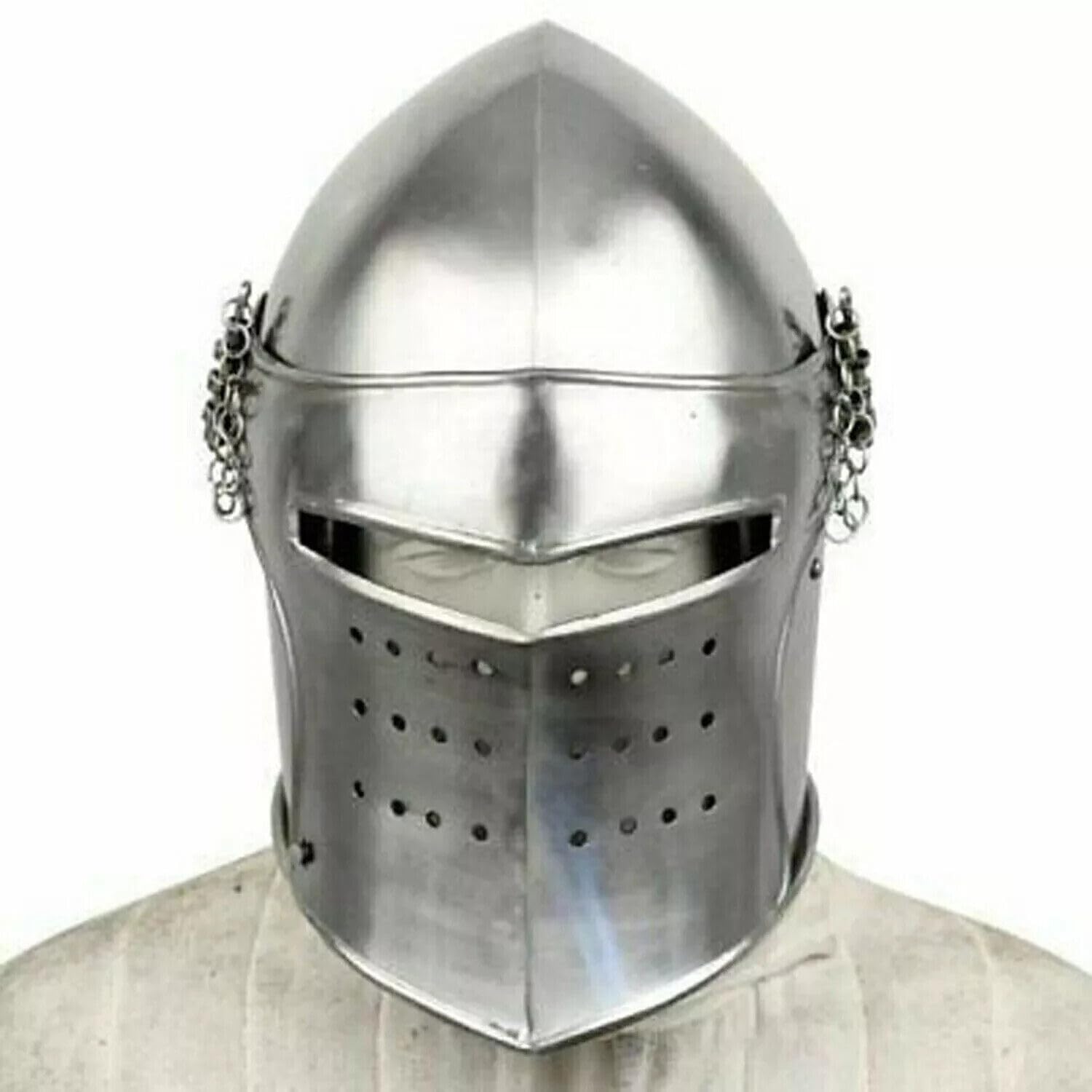 Medieval Barbuta Helmet, Knights Templar Crusader Armor, KORE NS
