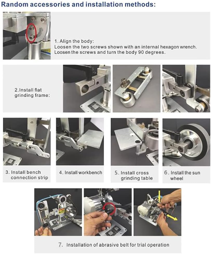 T-king 550W Small Belt Machine with Brushless Motor 762x25MM Belt Sander Polisher Sharpener Polishing Grinding Machine Fixed Angle Open (762x25MM)