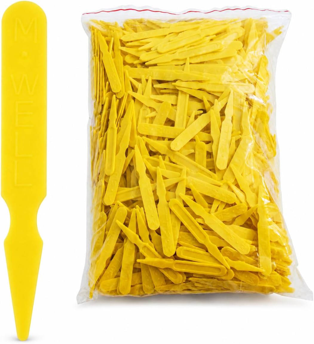 New Star Foodservice 24227 Plastic Medium Well Steak Markers, Yellow, 3.5 Inch, Disposable (Pack of 1000)