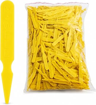 New Star Foodservice 24227 Plastic Medium Well Steak Markers, Yellow, 3.5 Inch, Disposable Pack of 1000