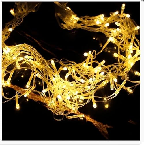 Pisca Pisca de LED, Cascata, 100L 3M X 70CM 8 Modos, Tomada Natal, Ano Novo Festas (Amarelo)