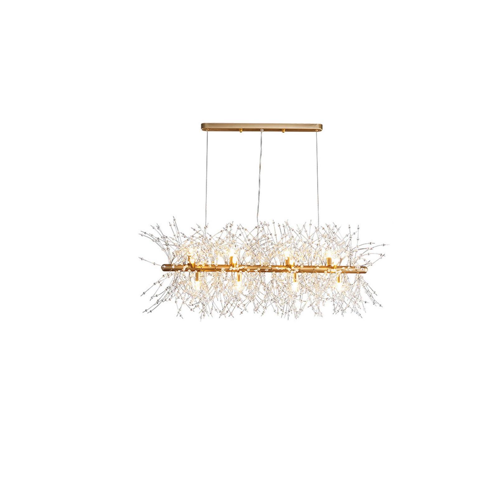 Lampe suspendue à 9 lumières pour sublimer un îlot de cuisine sombre ou un grand salon