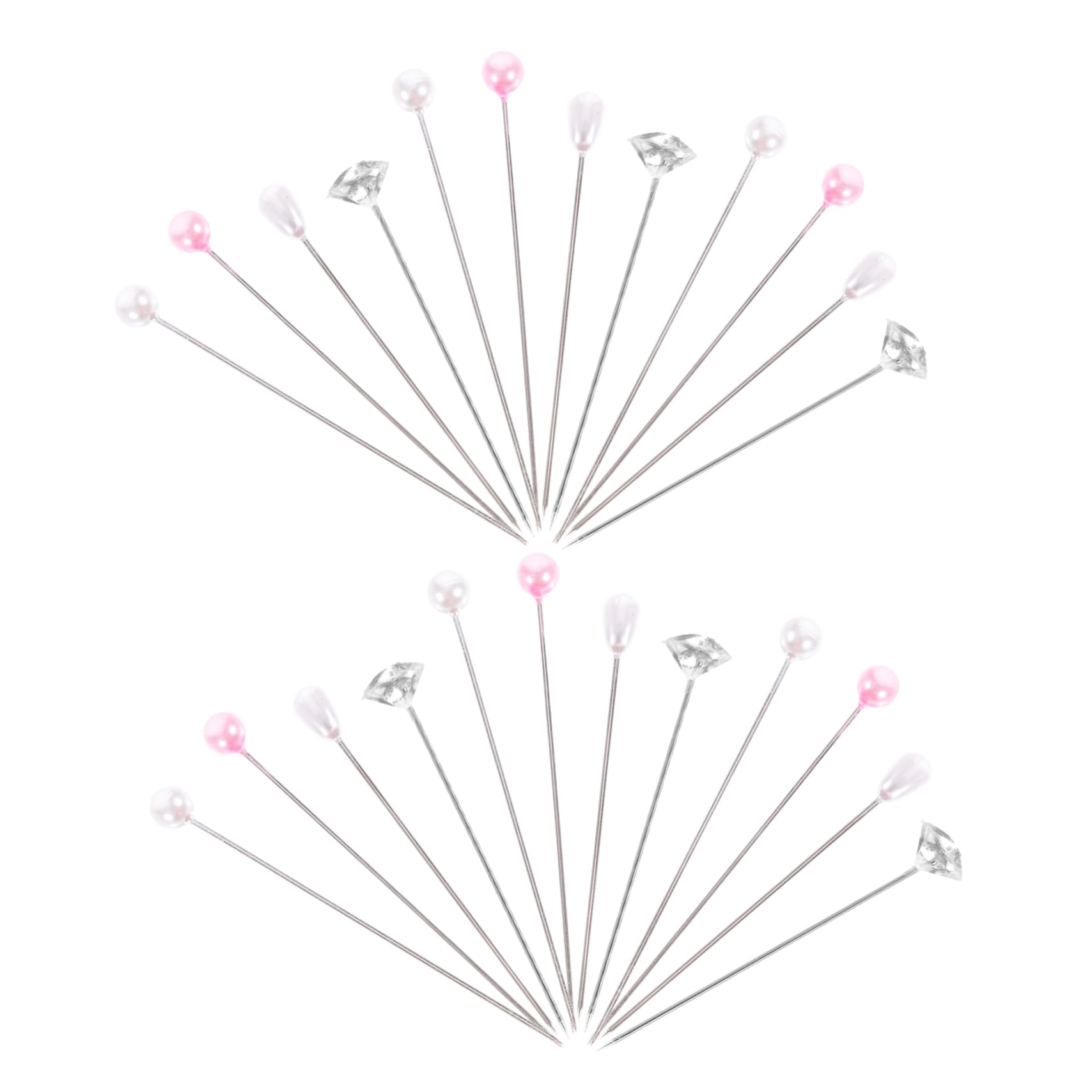 ERINGOGO 4Sets Straight Pearl Pins Pearls Pearl Pins for Quilting Embroidery and Crafting Bouquet Pin