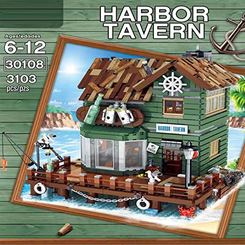 Haus Bausteine Bausatz, Modular Moc Klemmbausteine Haus, 3103 Teile Hafen Taverne Chalet Architektur Modell Modulare… – Bild 3