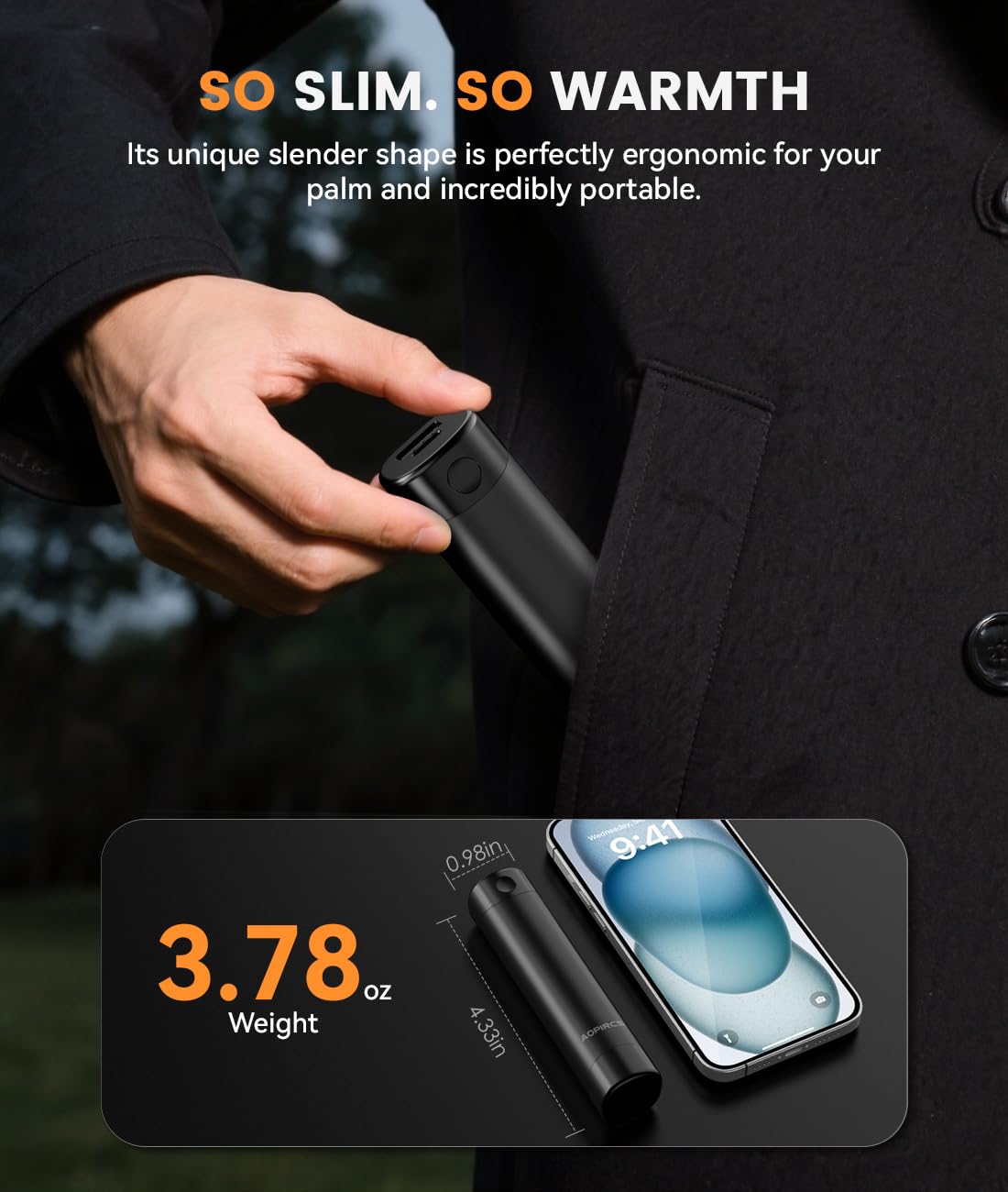 Rechargeable Hand Warmers - 2 Pack Electric Pocket Warmer, 360° Heating, 2X 5000mAh 18Hrs Long Last, 3 Settings - Camping Essentials, Hunting Gear, Christmas Stocking Stuffers, Gifts for Men, Women