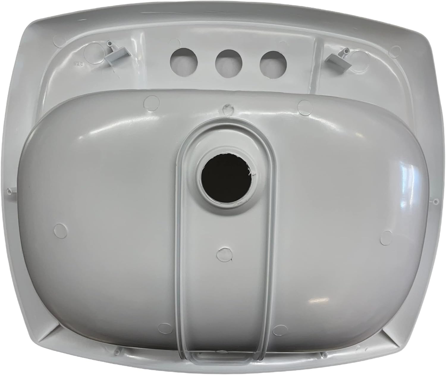 17" x 20" White Rectangular Lavatory Sink for Mobile Homes Includes Drain (1)