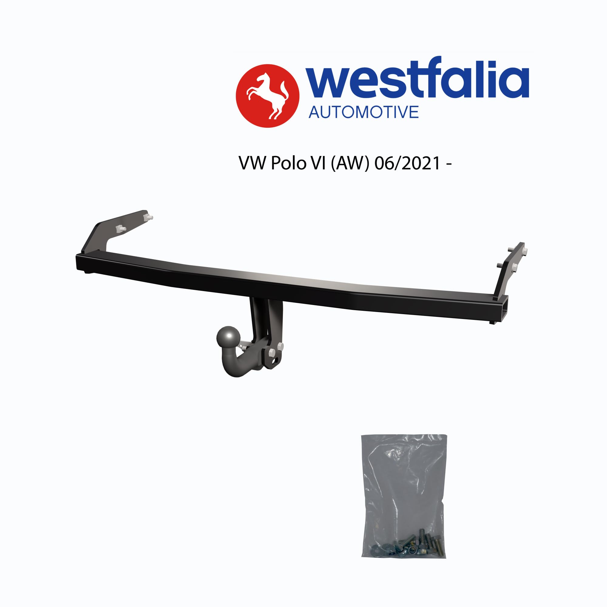 Westfalia Attelage de remorque Rigide pour VW Polo VI (AW1) (à partir de 06/2021) - Ne Convient Pas pour GTI, R-Line et TGI
