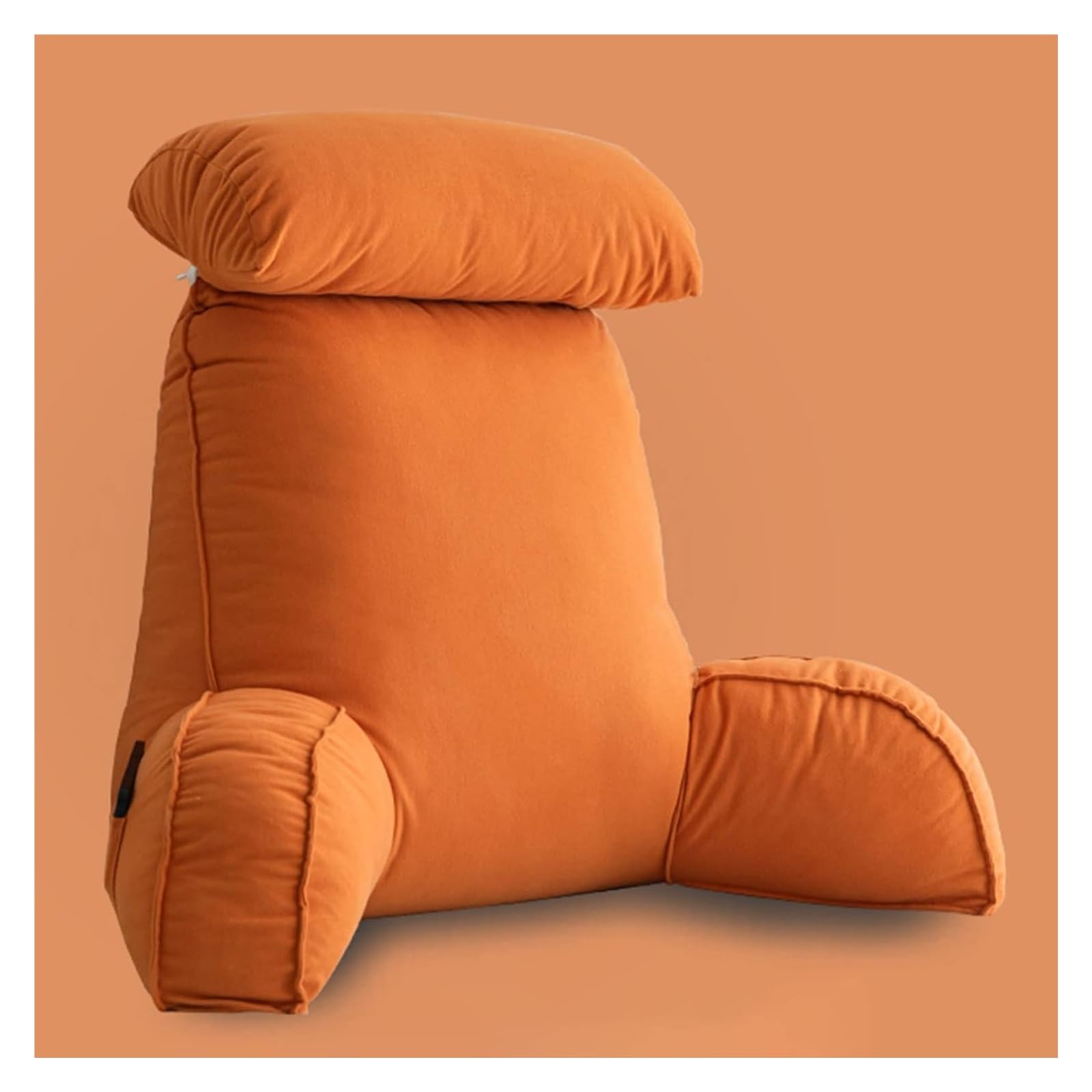 Iulgfsc Dream Orange Reading Pillow， Reading & Bed Rest Pillow With Support Arms,Lumbar Cushion