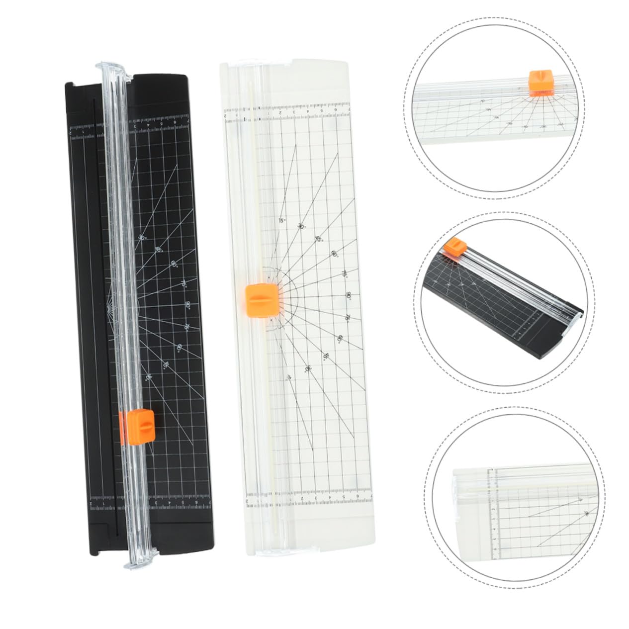 2 Pezzi Taglierina Carta Portatile Mini Cutter per Scrapbooking e Progetti Creativi Lama Design Sicuro e Leggero per Studenti e Principianti