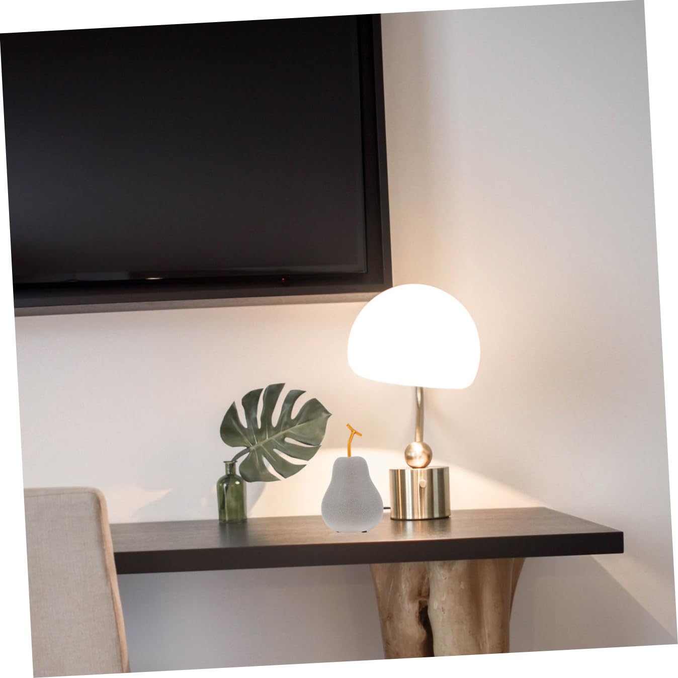 Ciieeo Frutta Artificiale Decorativa da Tavolo in Ceramica Argento