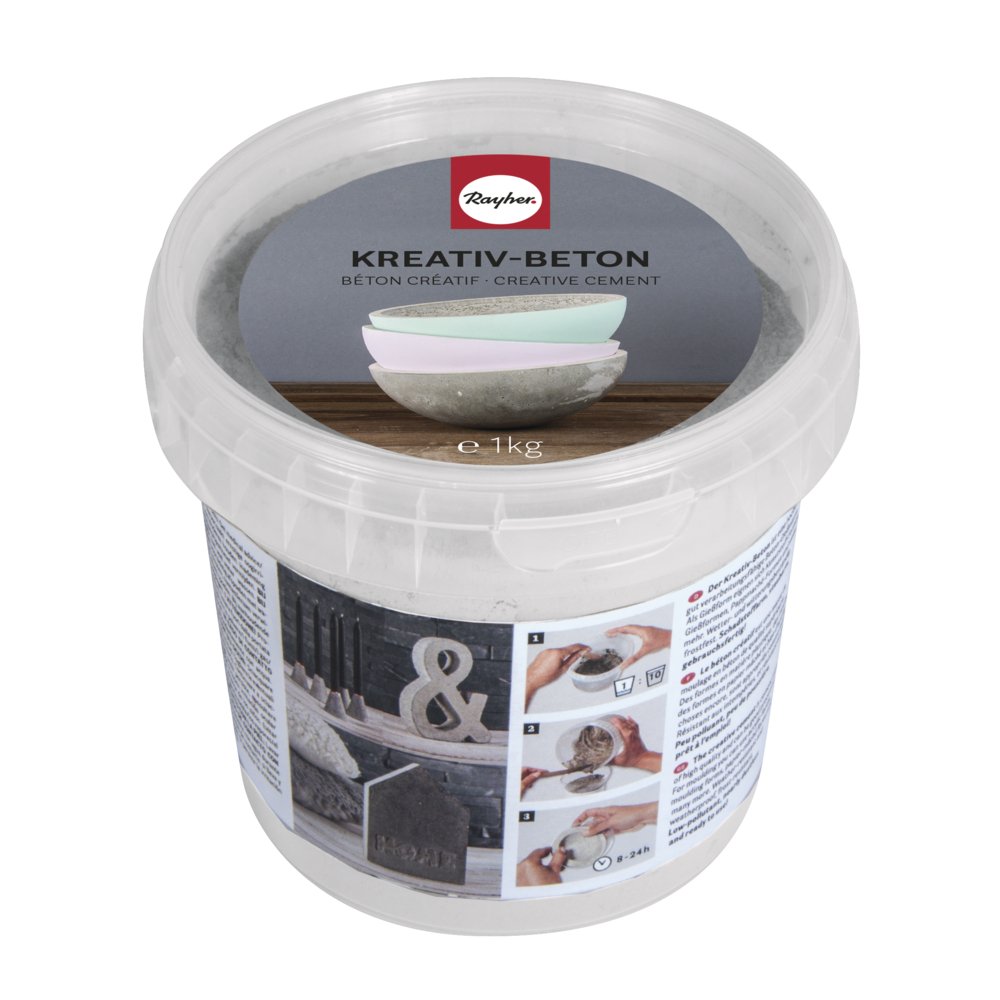 Béton créatif Rayher 2.5 kg pour réussir facilement tous vos moulages sans bulles
