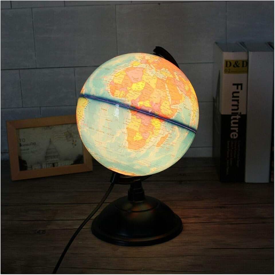 illuminated world globe 12"