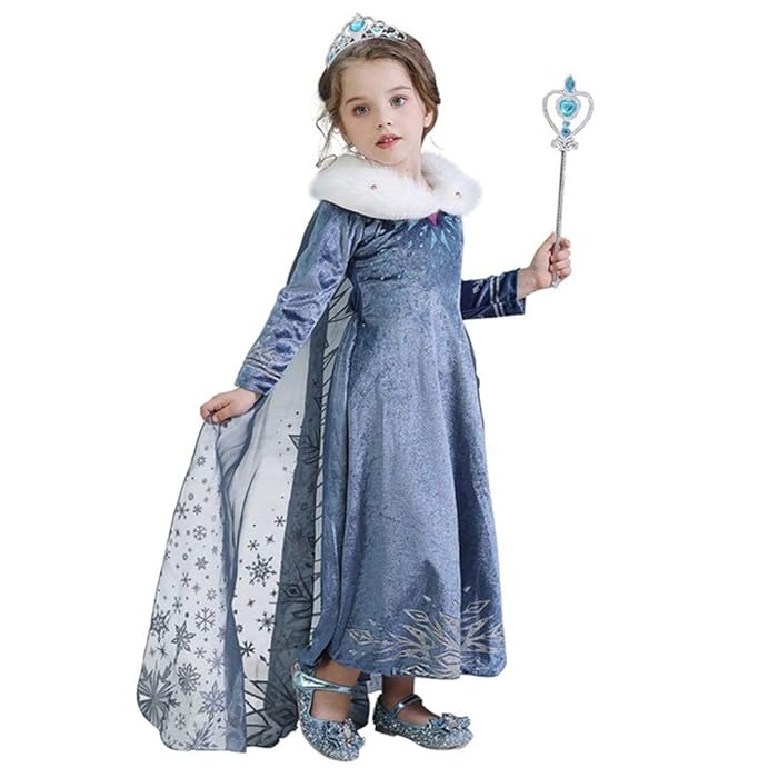 Buy Winter Princess Dress Costume for Girls Snow Queen Theme Party