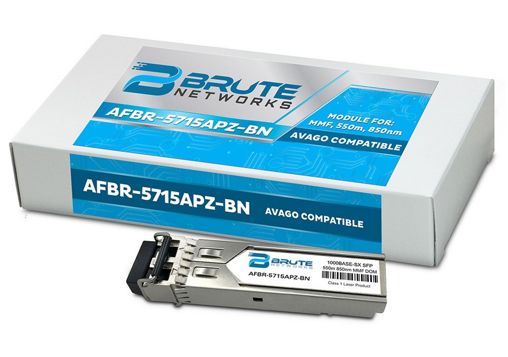 Brute Networks AFBR-5710PZ-BN - 1000BASE-SX 550m MMF 850nm SFP Transceiver (Compatible with OEM PN# AFBR-5710PZ)