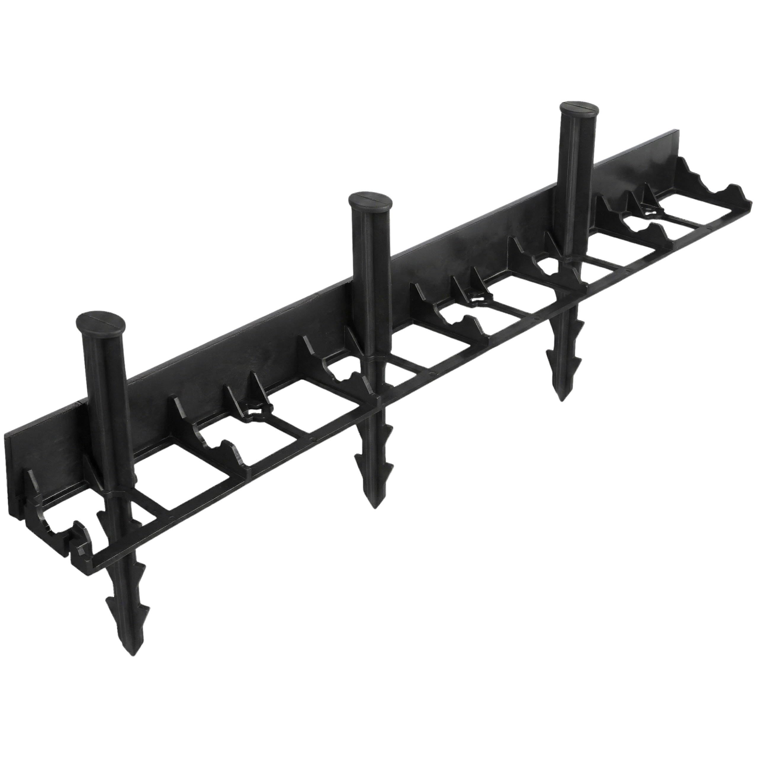 geoBORDER Delimitador de Bordes, Césped delimitadores para Bancal Césped Borde de Ladrillos + 3 Clavos por Metro (8 Metros, 5.5 cm)