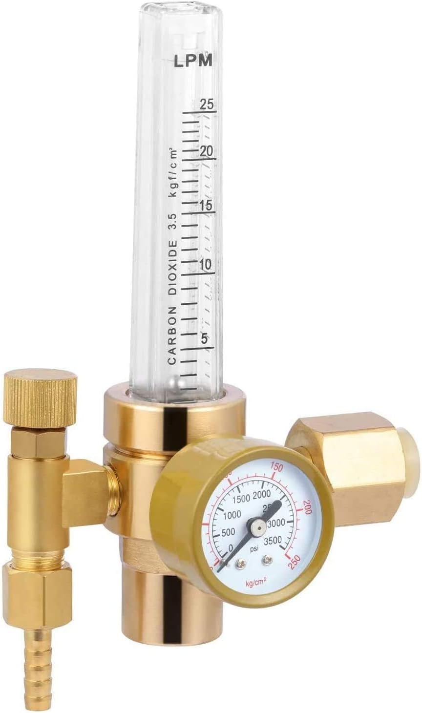 CO2 Gas Regulator Flowmeter Mig Welding Gas Valves Full Copper