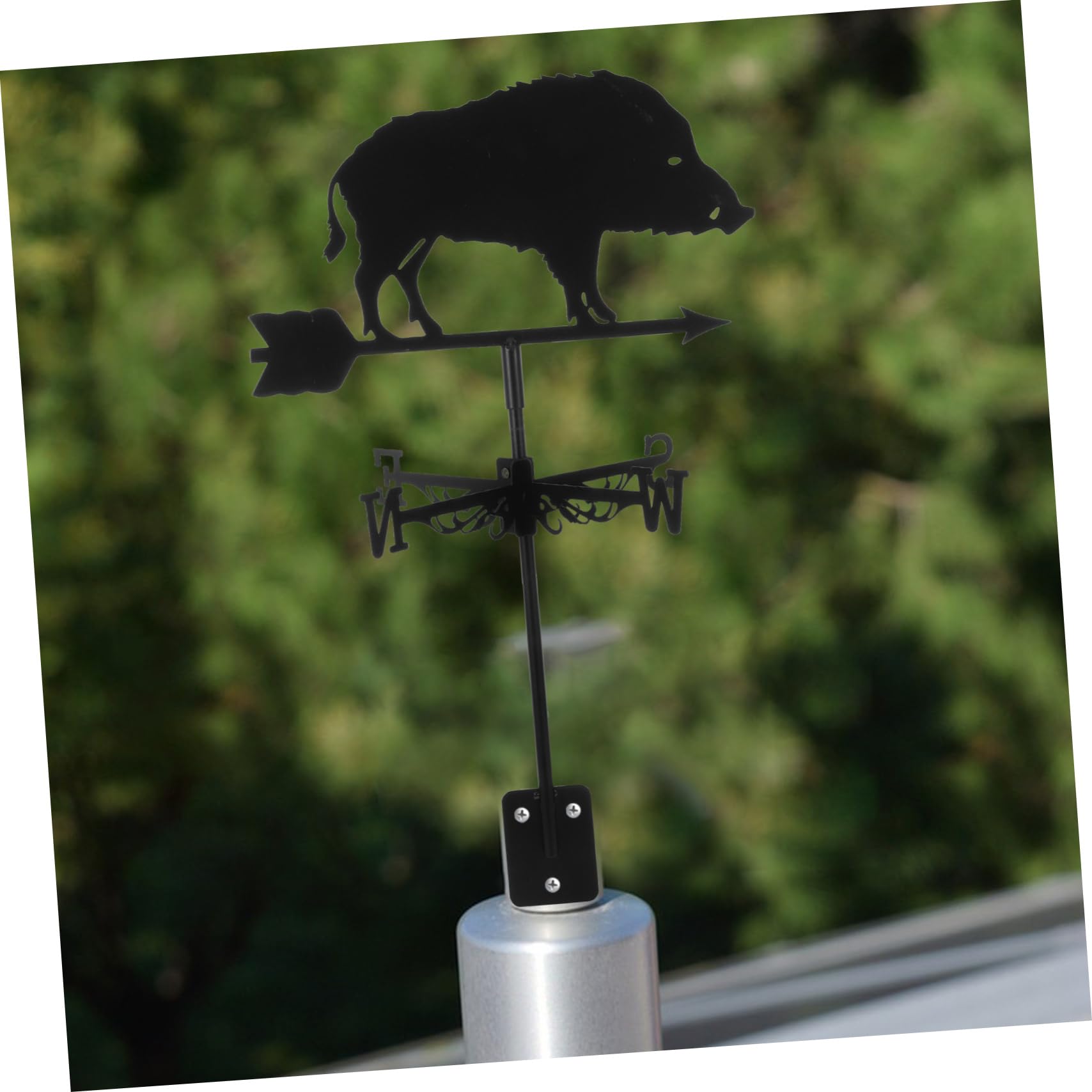 Girouette de Jardin Indicateur de Direction Vent Décoration Extérieure Durable pour Toit Garage Accessoire de Jardin Élégant Design Animaux Sanglier