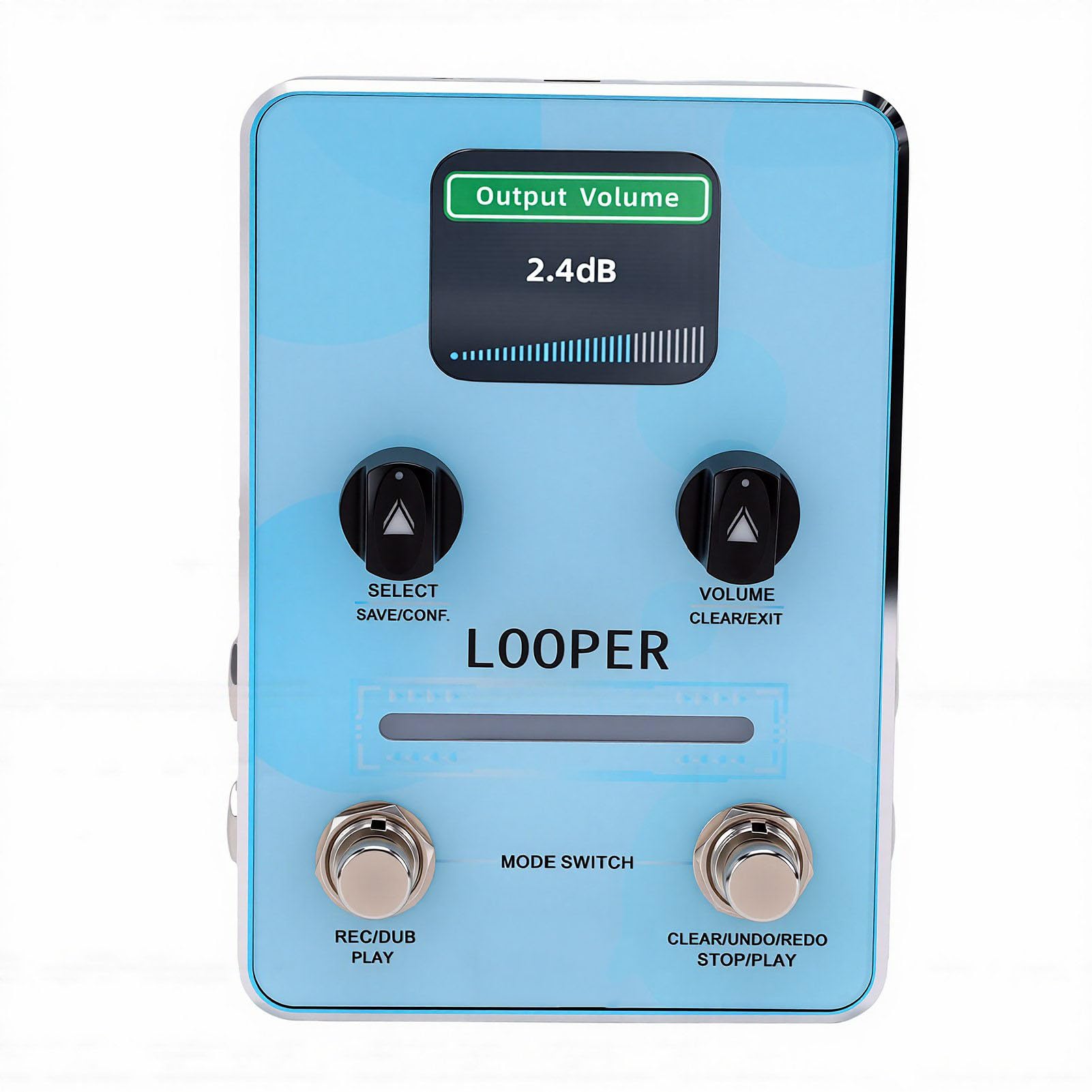 Keenso Pedale Looper per Chitarra, Pedale Effetti per Registrazione di Frasi in Lega di Alluminio con 40 Slot di Memoria 160 Minuti Gestione Dati USB C per la Scrittura di Canzoni Bassi Performance
