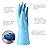 Alimat PluS 4PCS Reusable Cleaning Gloves Latex Free, Dishwashing Gloves with Cotton Flock Liner and Embossed Palm, Waterproof Household Rubber Gloves for Laundry, Gardening(Medium, Blue+Purple)