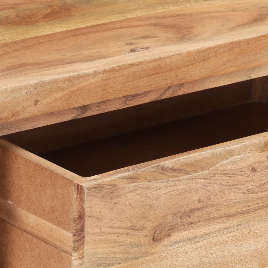 vidaXL Mesa Consola Bordes Naturales Entrada Acento Pasillo Vestíbulo Recibidor Auxiliar Decoración Escritorio Mueble 100x35x76 cm Madera de Acacia