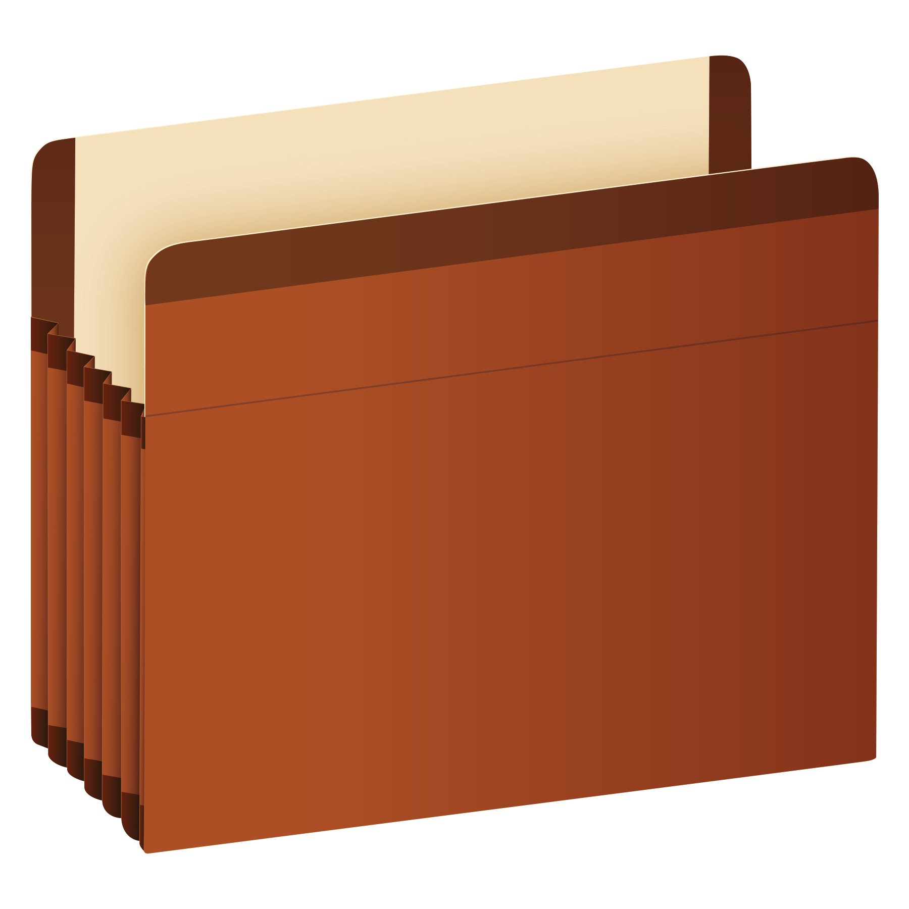 Pendaflex Premium Reinforced File Pockets, Letter Size, Brown, 5.25 inch Expansion, 5 per box (85545)