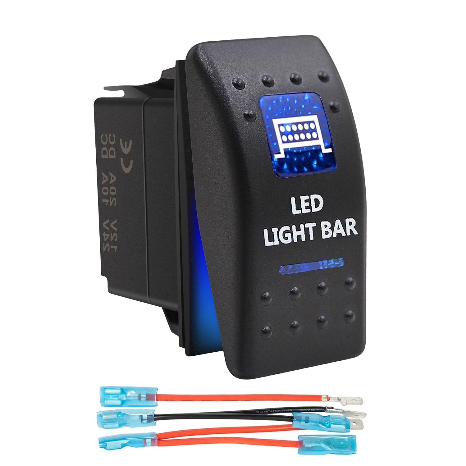 Snapklik.com : Blue 5-Pin LED Rocker Toggle Switches Compatible