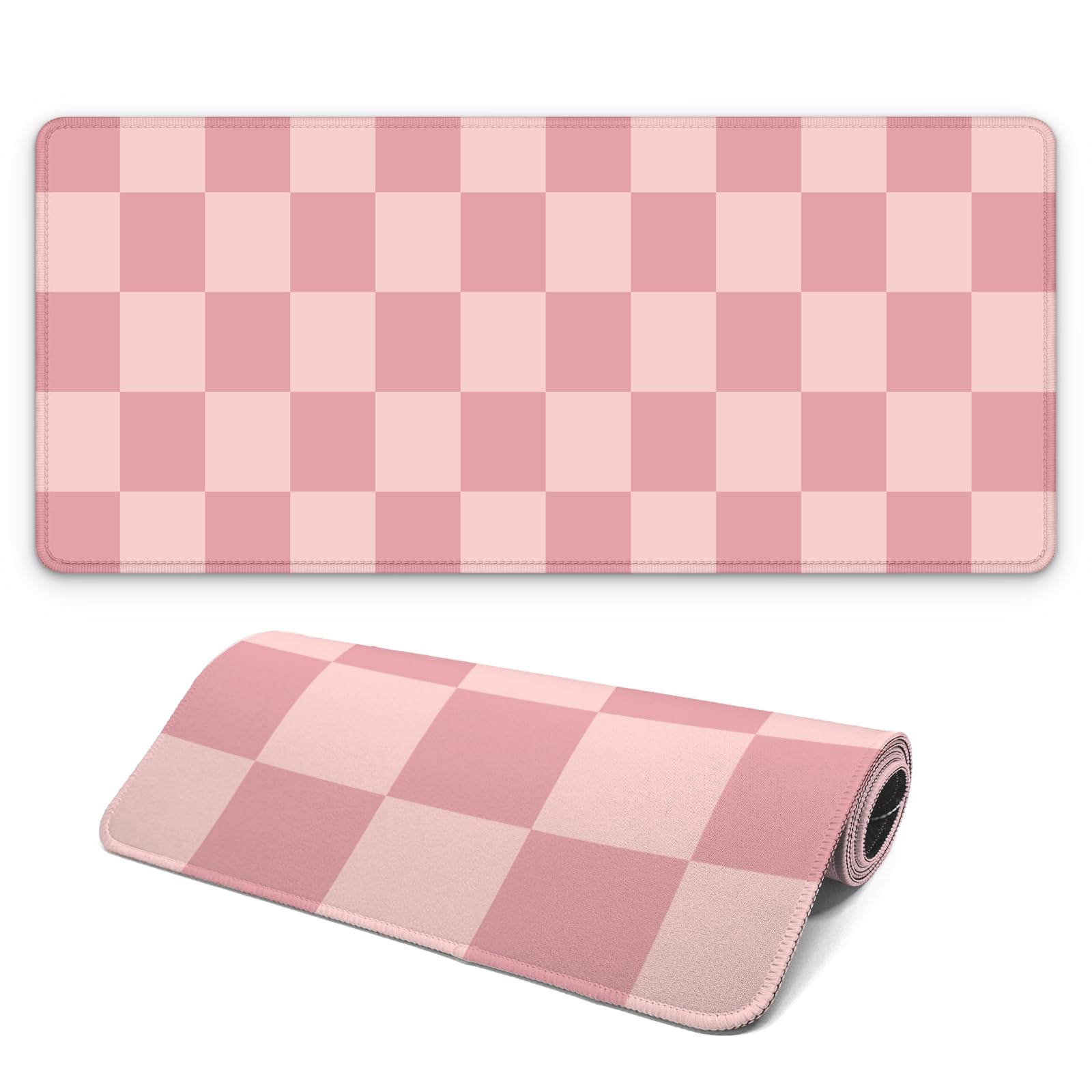 Photo 1 of FTSYAD Large Gaming Mouse Pad (Pink Checkered)