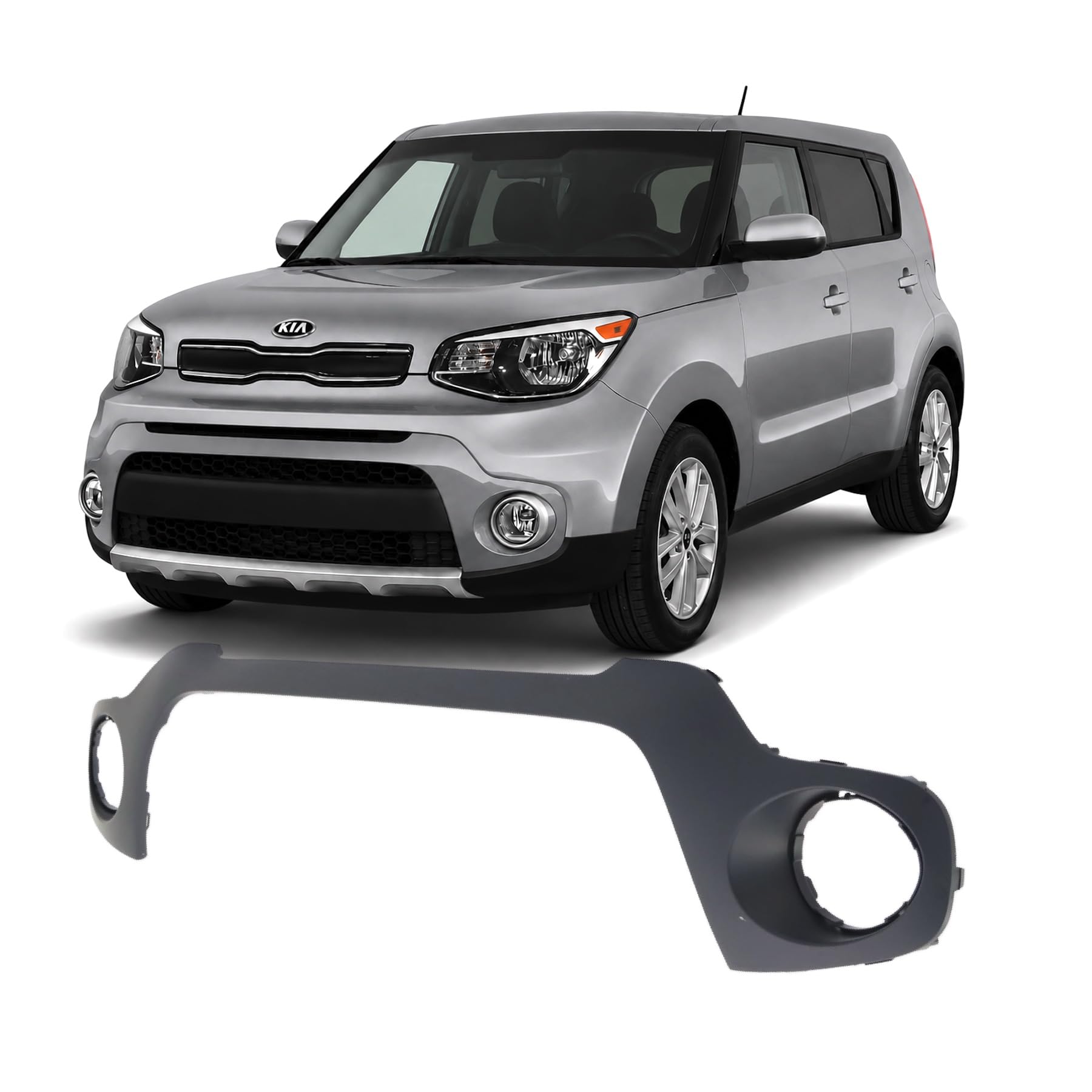 FitParts Compatible with Kia Soul 2017–2019 Front Center Bumper Cover