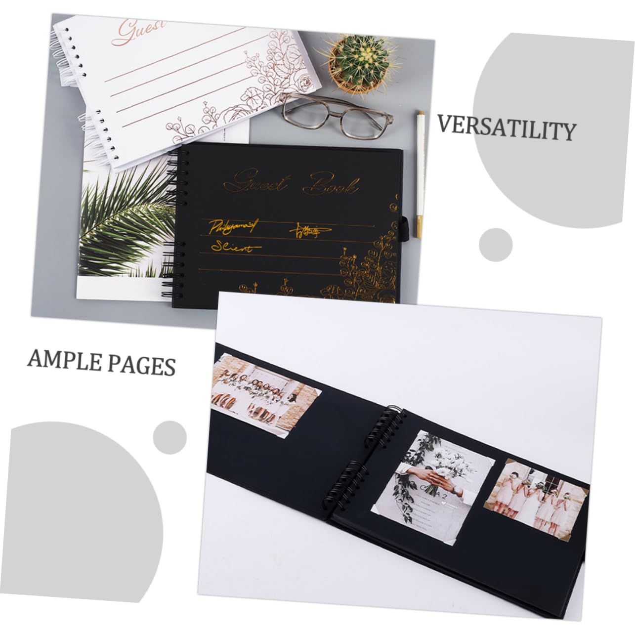 Uonlytech Libro Ospiti Matrimonio in Carta Album delle Firme per Ricevimento Libro Presenze Nozze Personalizzato per Ospiti