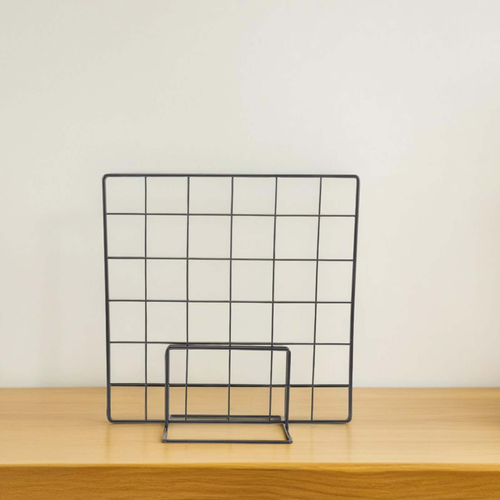Supvox Schwarzer Eisen Gitter Fotodisplayständer mit Multifunktionalem Design und Organisiertem Tischraster für Ausstellungen und Marktstände