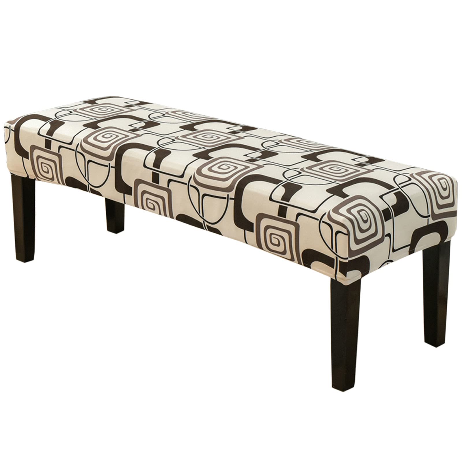 JHLD Upholstered Bench Slipcover, Stretch Dining Room Bench Covers Printed Bench Seat Protector Spandex Elastic Dining Bench Cover for Living Room-at-Large