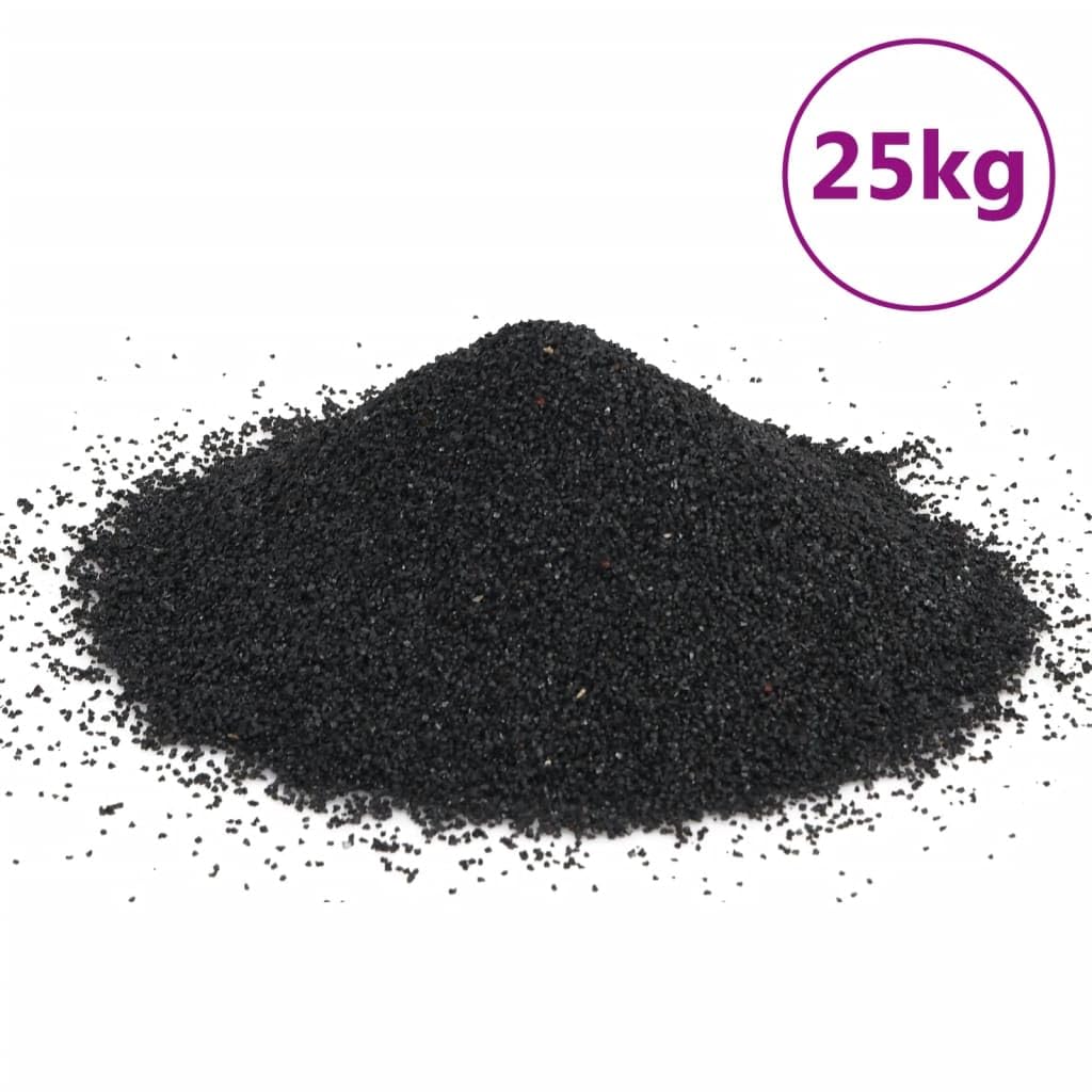 Homgoday MEDELLO3217157 MEDELLO3217157 Mobilier de sable pour aquariums 25 kg Noir 0,2-2 mm