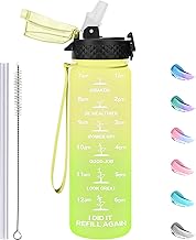 GOPPUS Borraccia per bambini da 500 ml, con cannuccia, in Tritan, con coperchio ribaltabile, senza BPA, con cinghia, per scuola, ragazze, ragazzi, sport, riutilizzabili, a prova di perdite