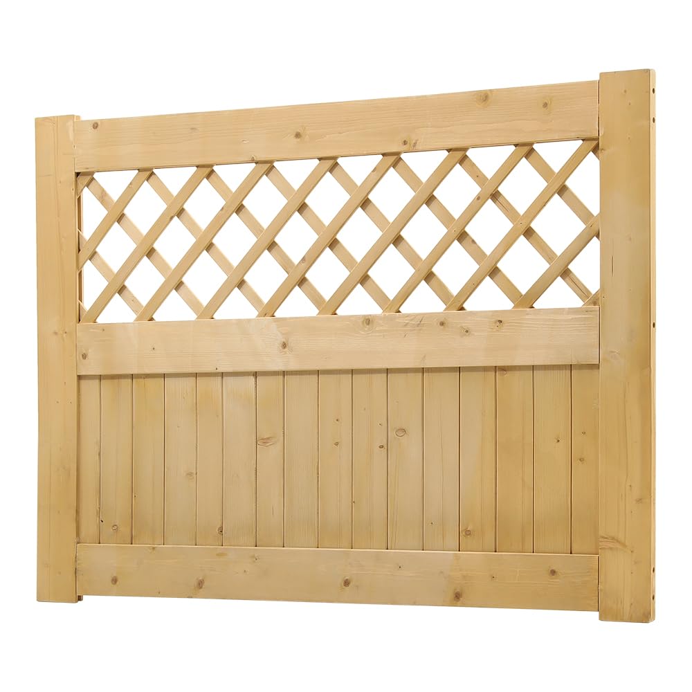 INMOZATA Garden Gate Wooden Pedestrian Gate with Gate Lock and Hinge, 4ft Wide x 3ft High (120cm Wide*90cm High) โ image 1