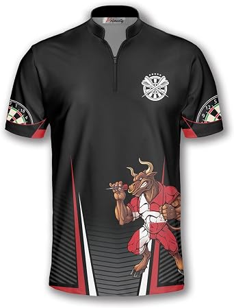 PRIMESTY Dart Jerseys for Men- Dye-Sublimated Team Jerseys- Sash Collar, Size S-5XL
