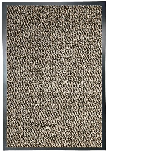 Suprano Door Mats Indoor 90cm x 150cm, Washable indoor Outdoor Rugs Matts, Heavy Duty Non-slip Entrance Mat, Super Absorbent Front Door Mat Kitchen Hallway Bath Barrier Rugs (Brown, 90 x 150 cm)