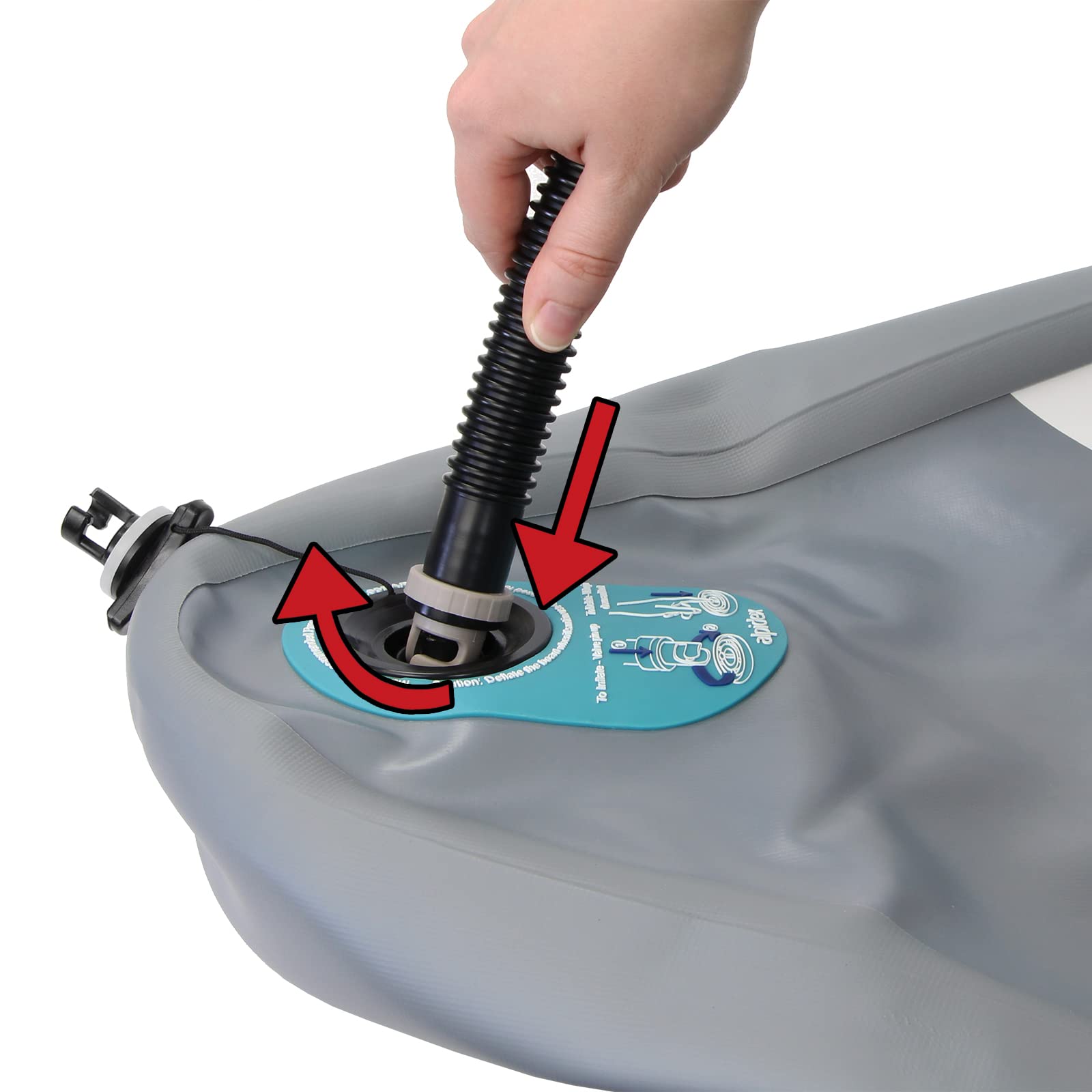 ALPIDEX Bomba de Mano Kayak Tabla de Surf Sup Bomba de Aire Doble Carrera Manómetro