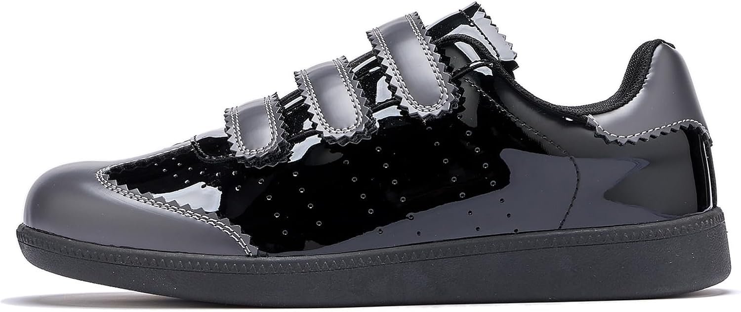 Sneakers for Women Lightweight Tennis Shoes Fashion Vegan Leather Hook & Loop Sneakers Non-Slip Walking Shoes - Image 5